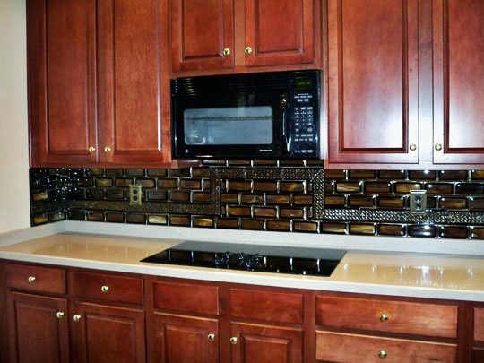 glass tiles for kitchen backsplashes. fused glass kitchen backsplash